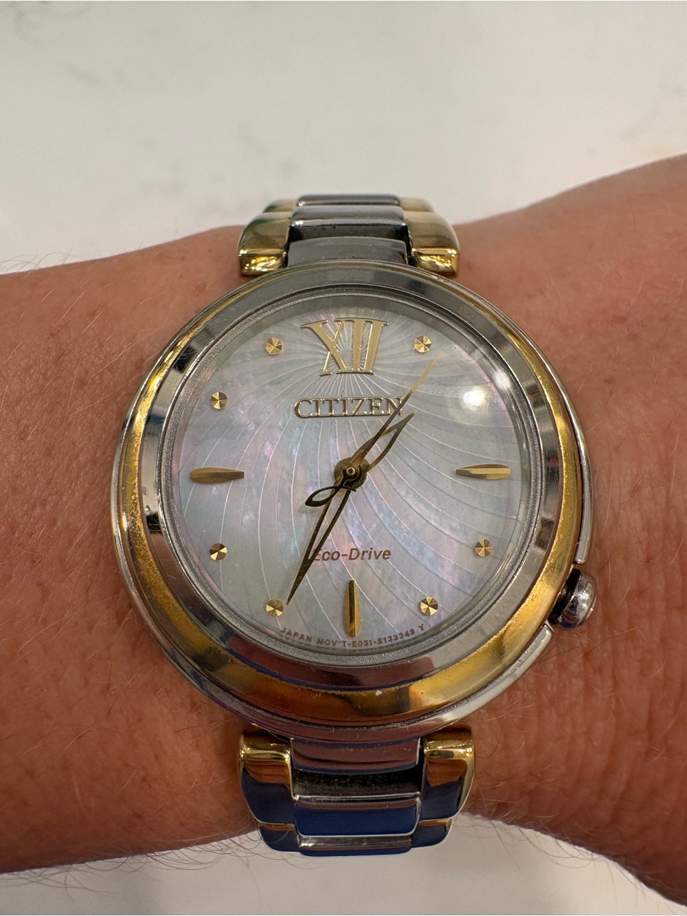 Citizen Sunrise Collection Two-Tone Mother-of-Pearl Dial Watch